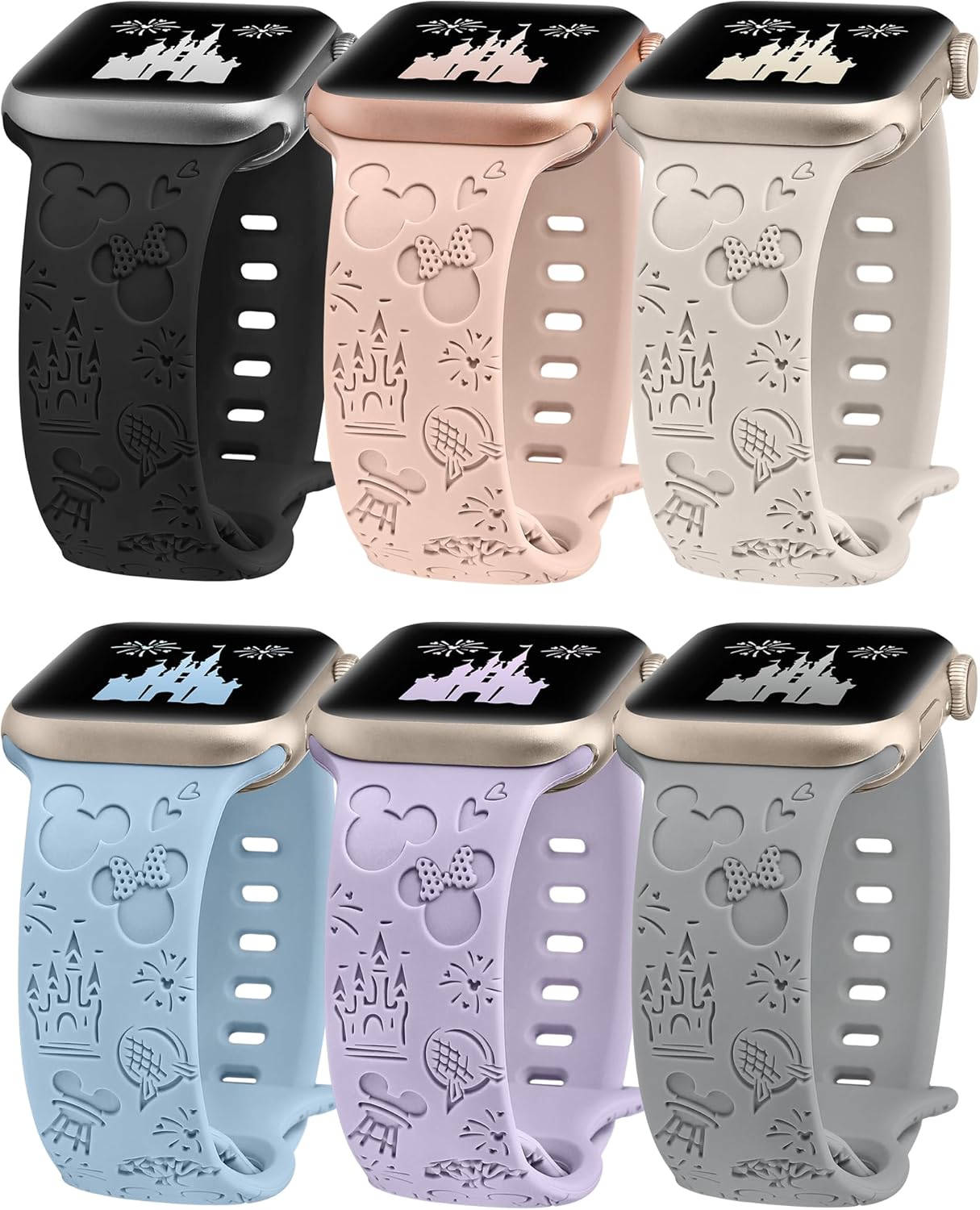 Cute Cartoon Engraved Apple Watch Bands - Soft Silicone Designer Straps by Girovo