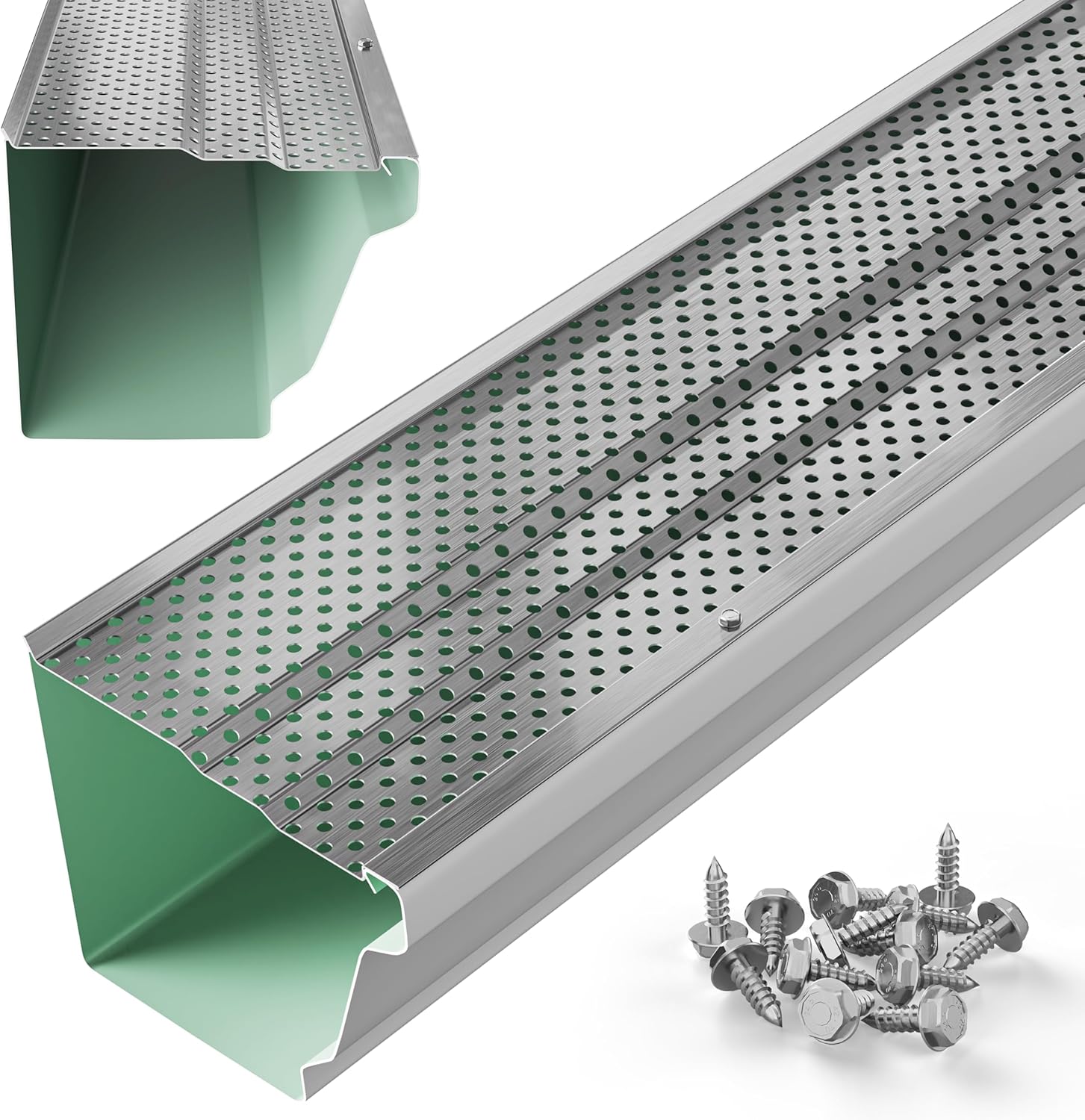 6 Inch Gutter Guards for Leaf Protection - Durable Aluminum Covers