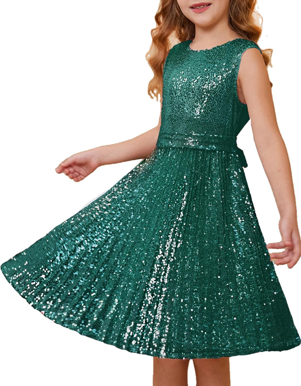 GRACE KARIN Girls Sequin Dress for Prom and Formal Events