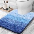 U-Shaped Toilet Rug 24x20 Light Royal Blue - Extra Soft Microfiber