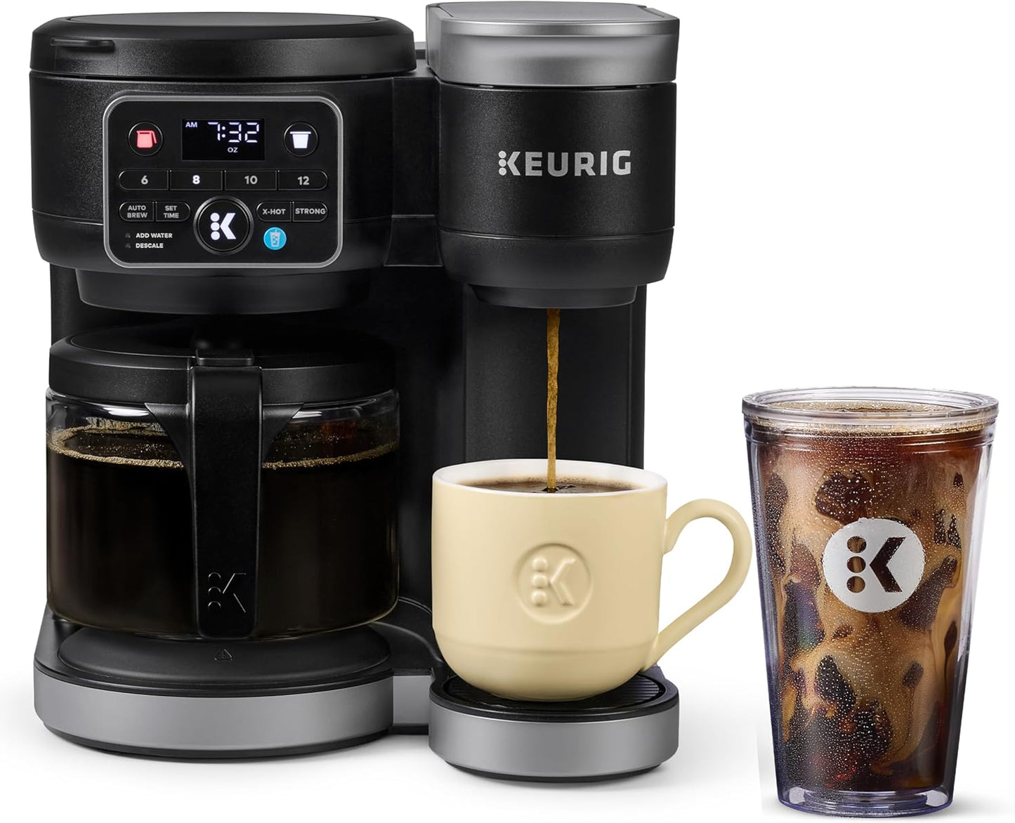 Keurig K-Duo Coffee Maker: Brew K-Cup Pods or Carafe 12ft