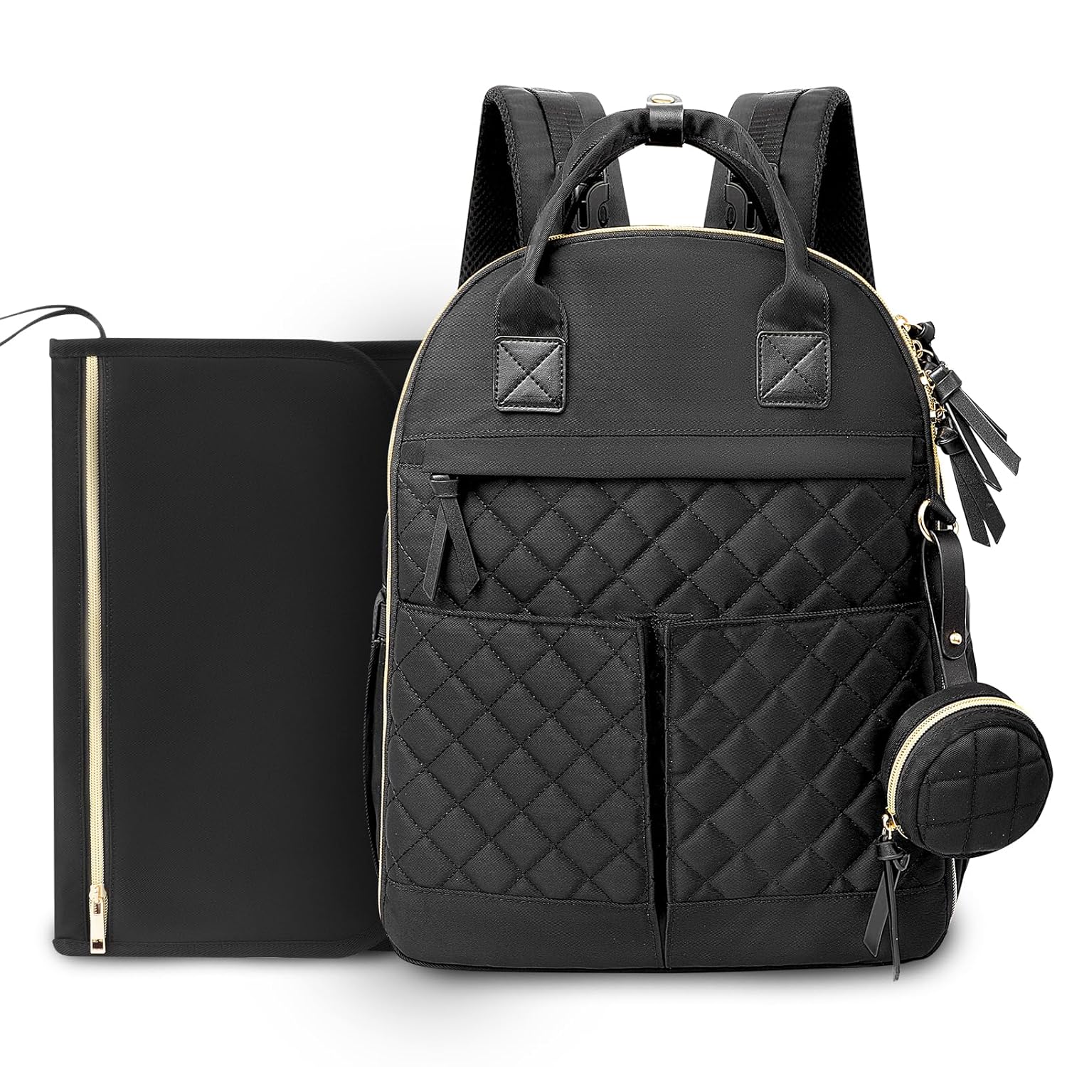 Diaper Bag Backpack with 18 Pockets for Stylish Parents