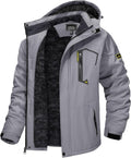 TACVASEN Men's Winter Skiing Jacket - Insulated Fleece Parka Hooded