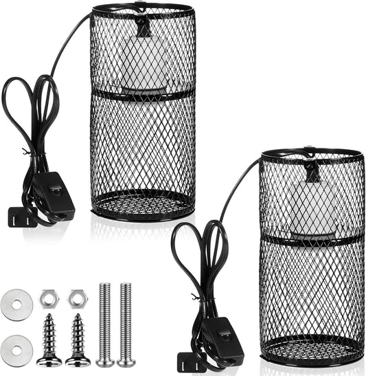 Reptile Heat Lamp Guard with 150W Emitter for Pet Protection