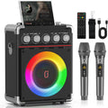 Karaoke Machine for Adults Kids - Portable Bluetooth Speaker with 2