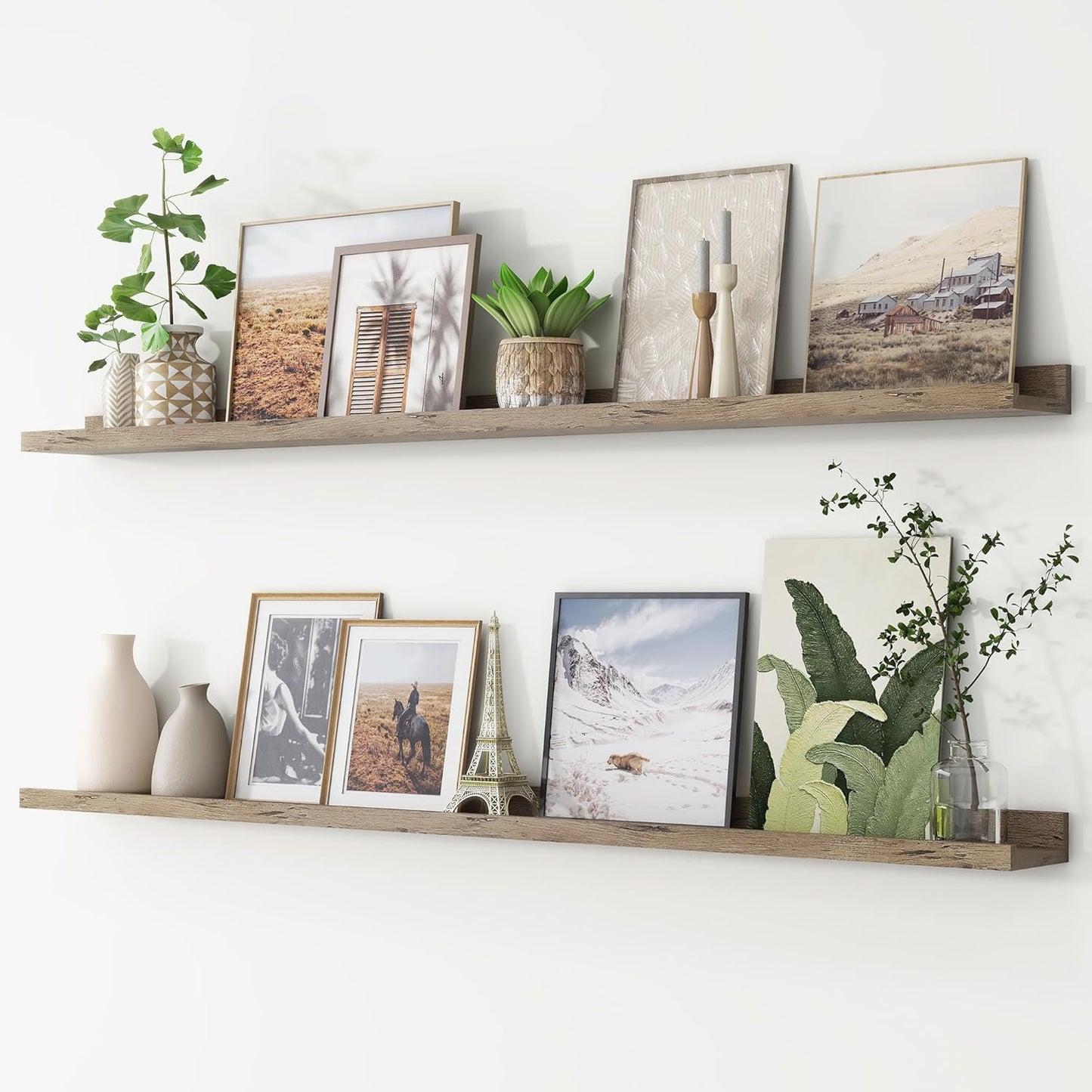 Picture Ledge Shelf Set of 2 for Kids Bookshelf and Decor