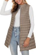 ELFJOY Long Puffer Vest Women Ultra Light Long Down Vest - Warm