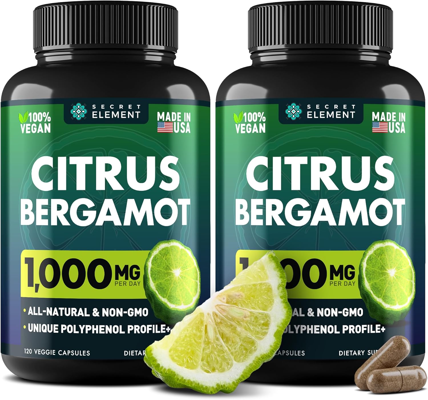Citrus Bergamot Extract 1000mg for Circulatory Health & Aging