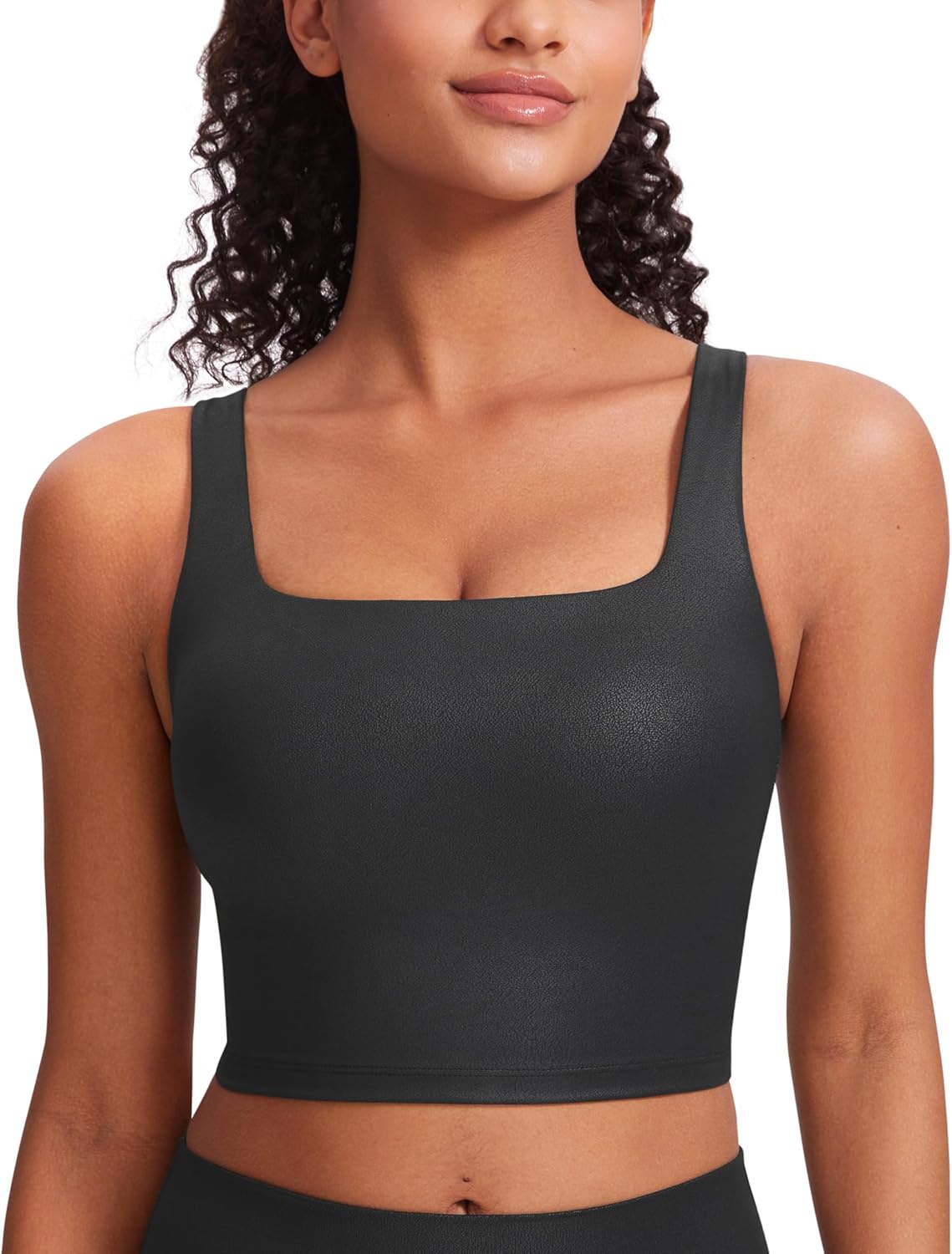 CRZ YOGA Butterluxe Womens Square Neck Longline Sports Bra Review