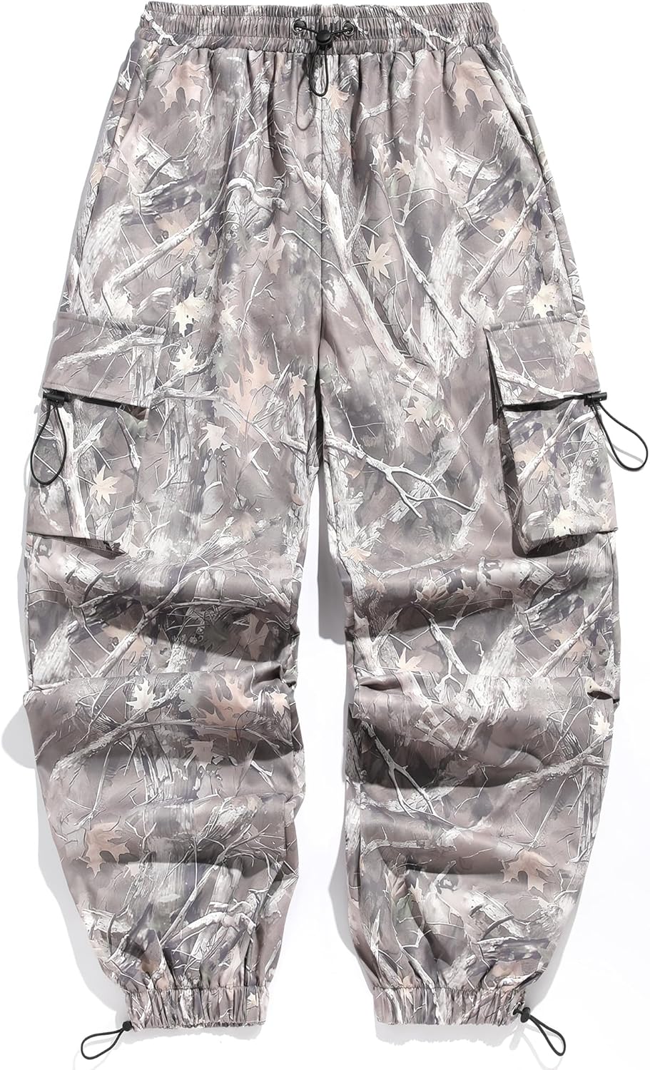 ZAFUL Flat Pocket Parachute Pants for Men Casual Baggy Cargo