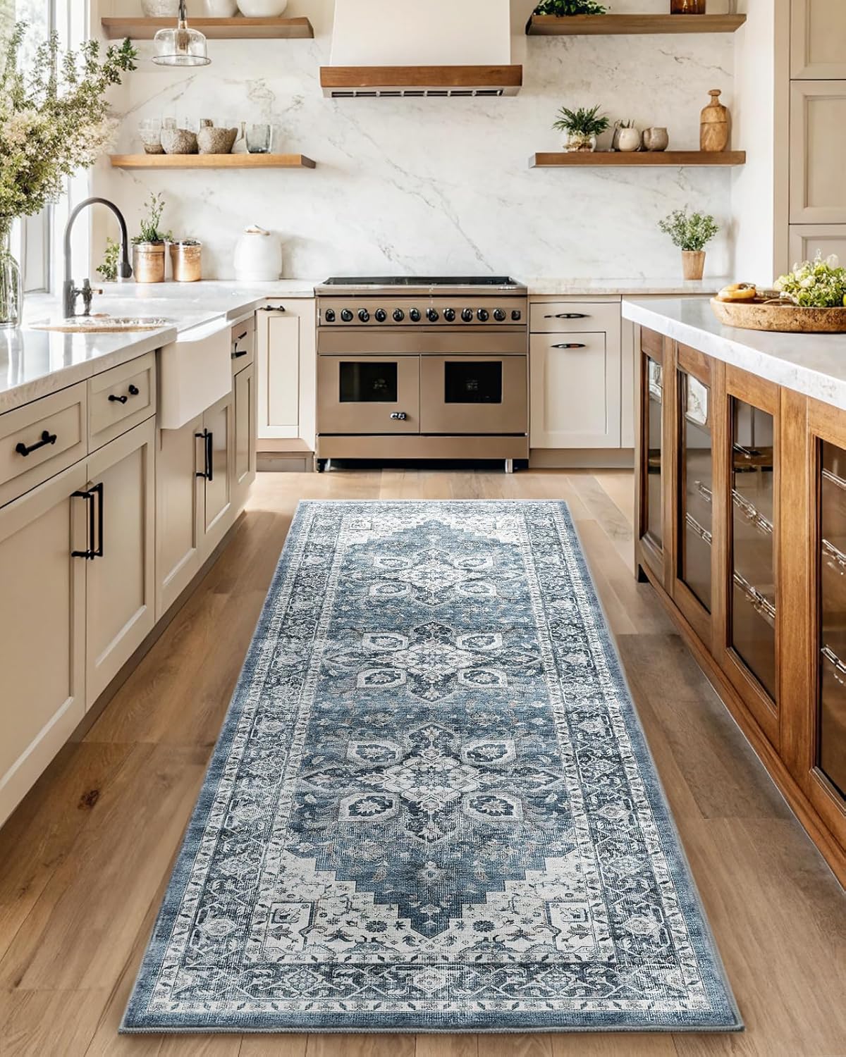 2.7x8 Washable Runner Rug with Non-Slip Backing for Any Room