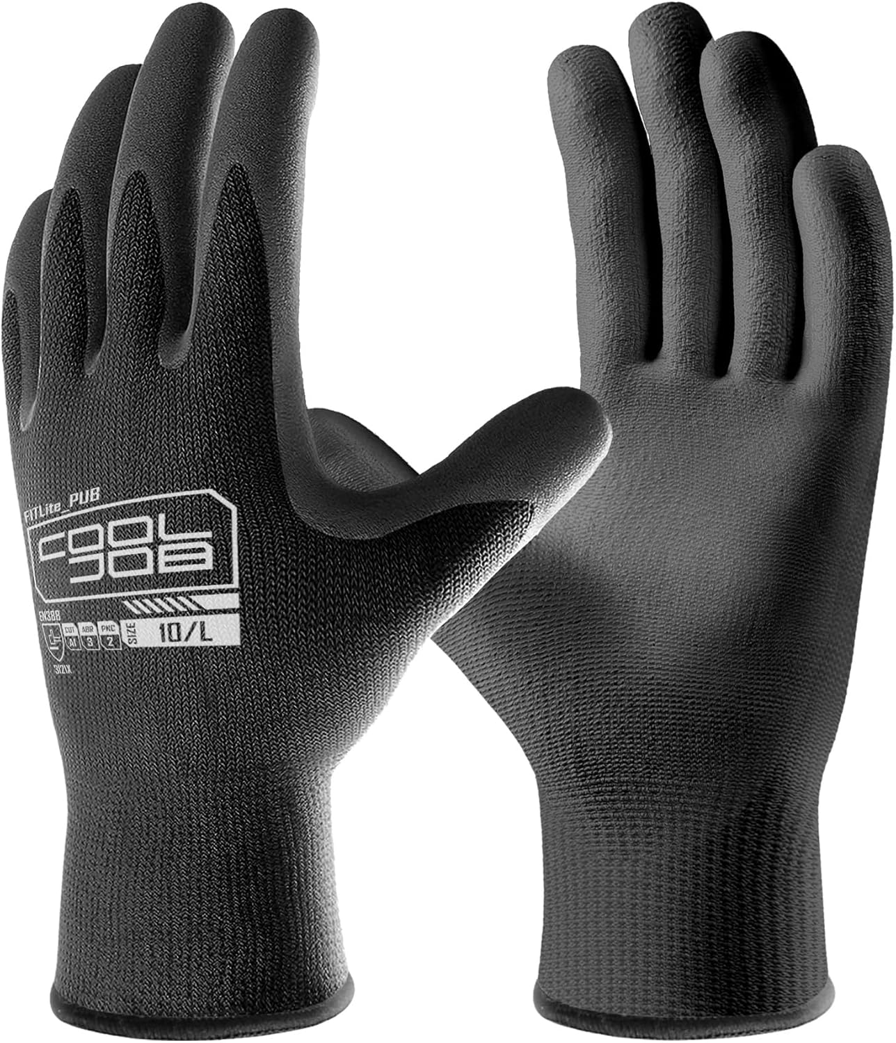 COOLJOB Grip PU Coated Safety Gloves - Bulk Pack for Warehouse Work