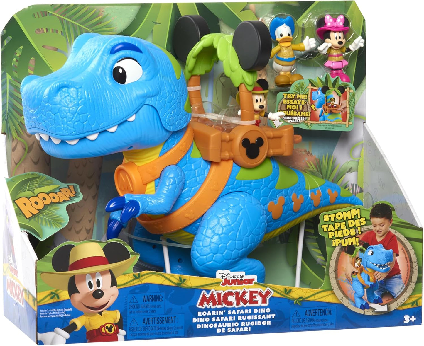 Disney Junior Mickey Mouse Funhouse Roarin' Safari Dino Playset