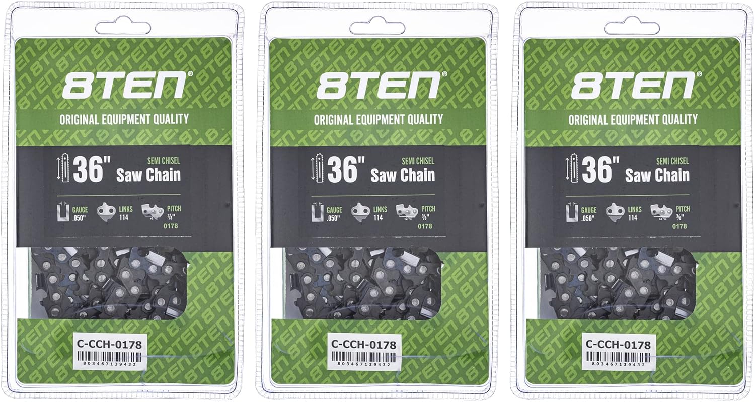 8TEN Semi Chisel Chainsaw Chain 36 Inch for Stihl MS 390 440 660