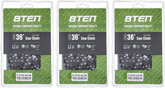 8TEN Semi Chisel Chainsaw Chain 36 Inch for Stihl MS 390 440 660