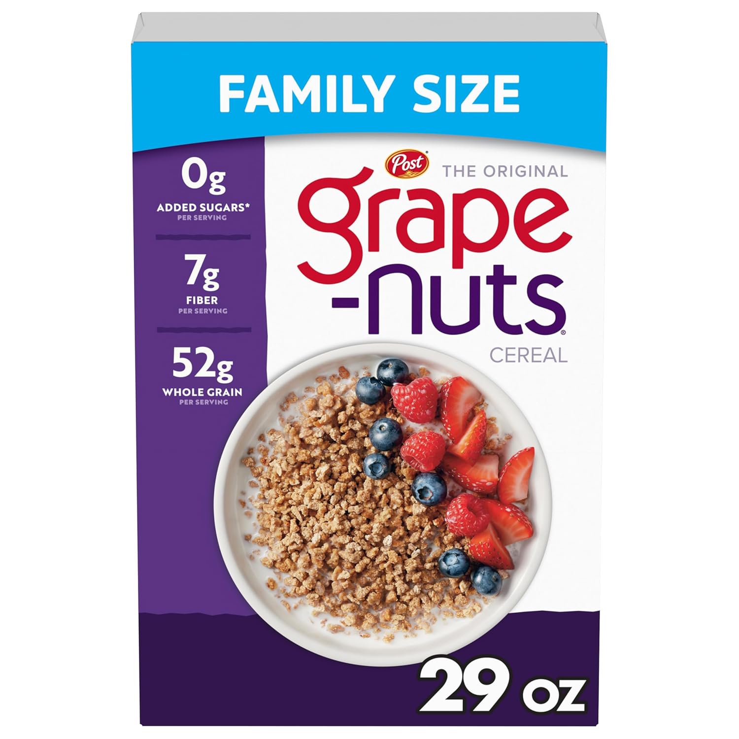 Grape-Nuts Original Breakfast Cereal - Crunchy Whole Grain Delight