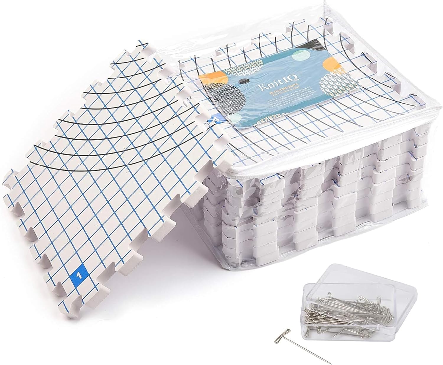 KnitIQ Blocking Mats for Knitting - Extra Thick and Versatile