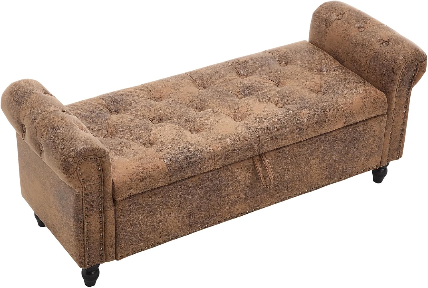 Furniliving 55 End of Bed Bench with Storage and Comfort