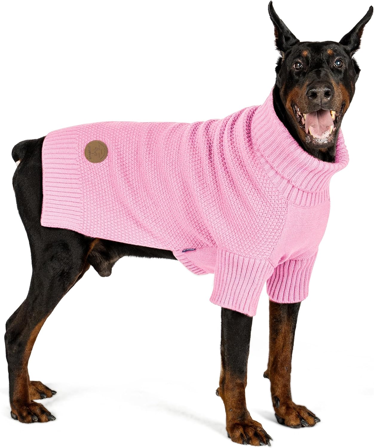 Warm and Cozy cyeollo Dog Sweater for Large Dogs in Pink