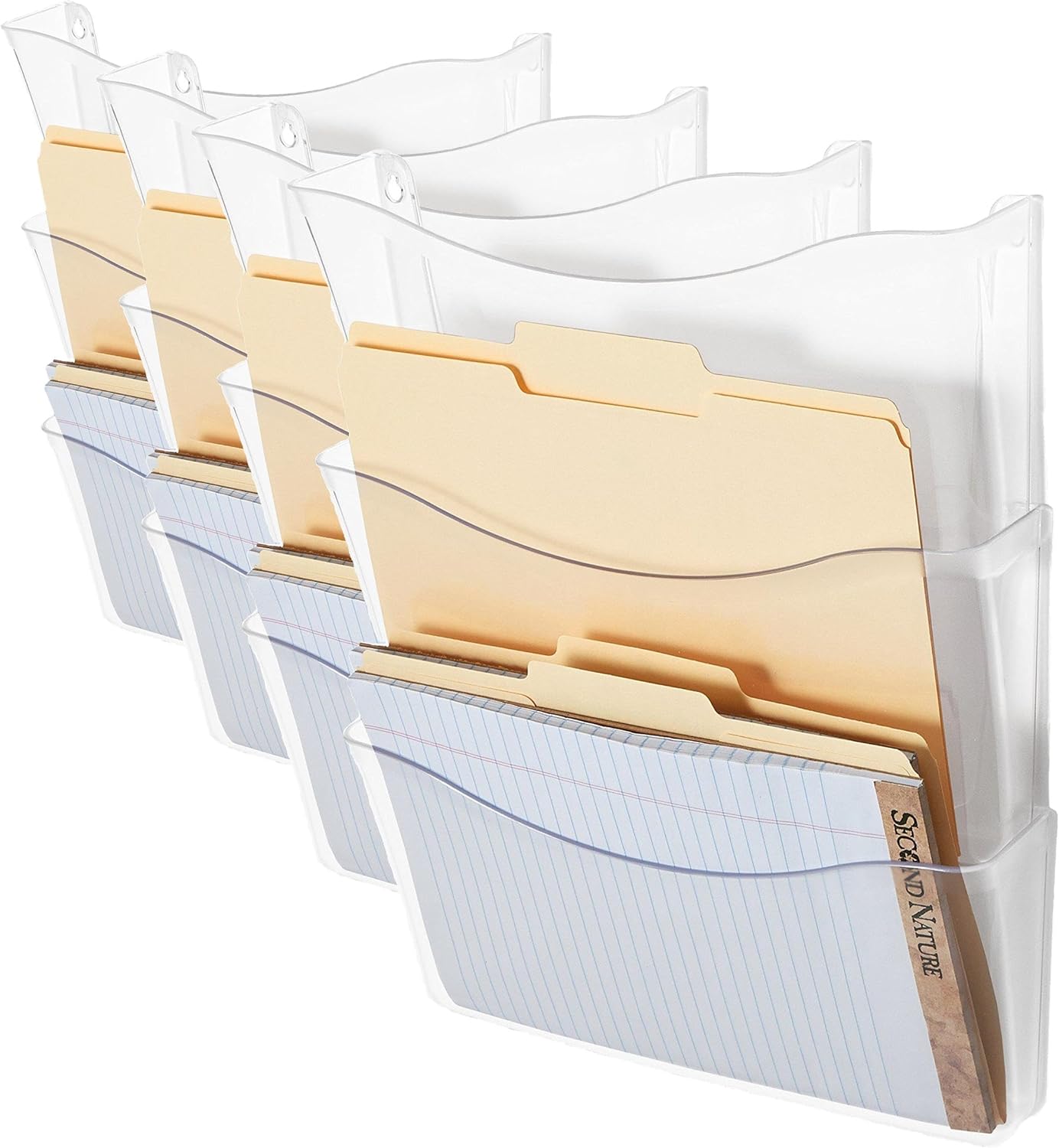 Expandable Three-Pocket Wall File for Organized Document Storage