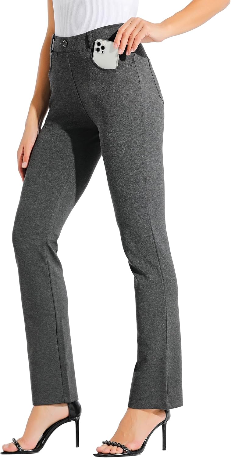 Willit Women's Yoga Dress Pants for Office and Casual Wear