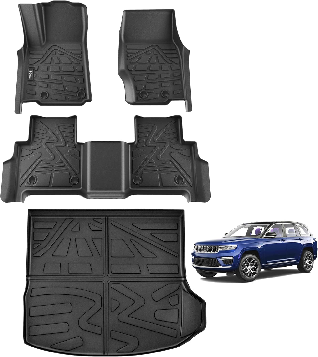 All Weather Floor Mats for 2022-2025 Jeep Grand Cherokee WL74