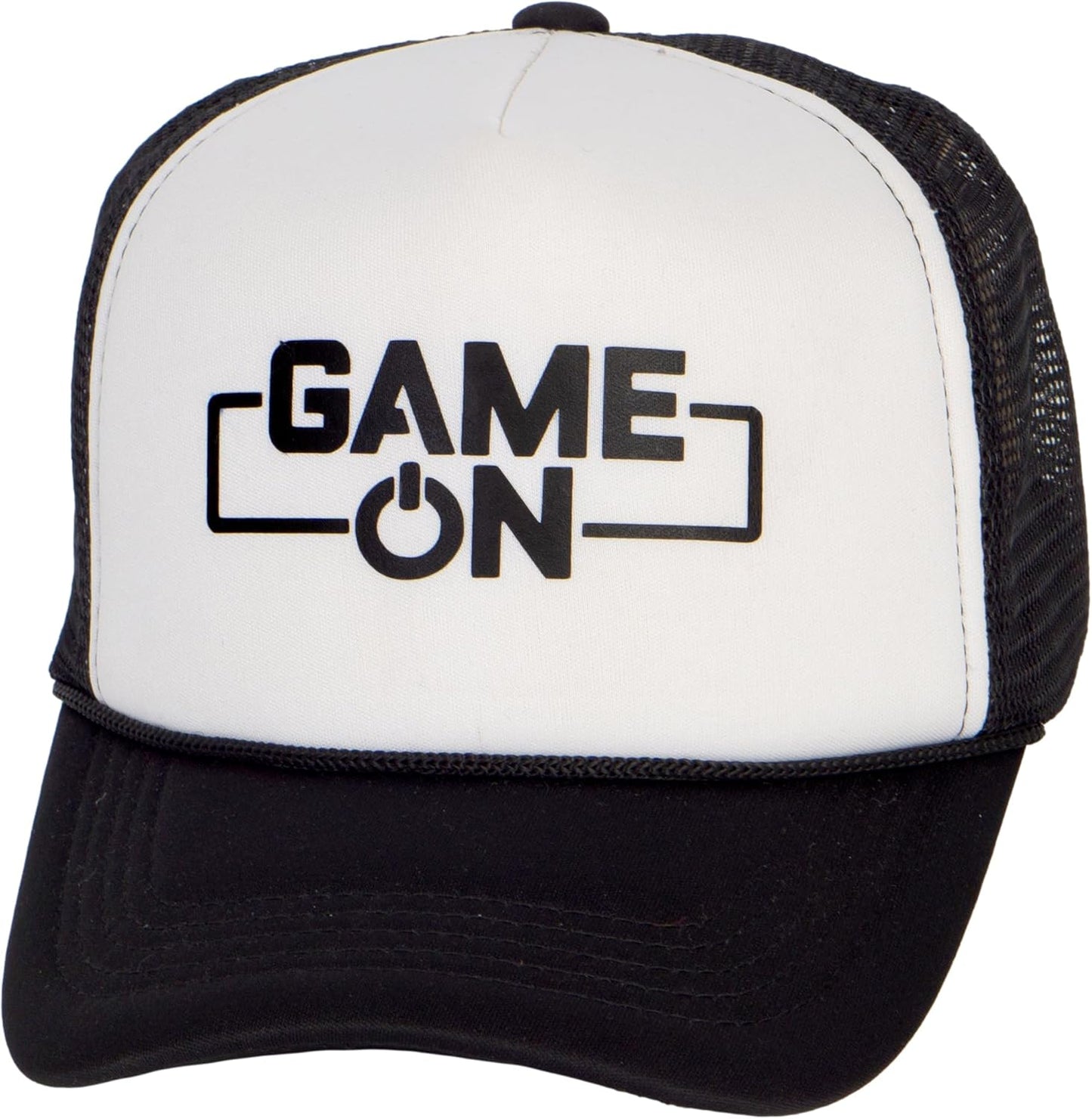 Gamer Power On Snapback Cap - Black/White