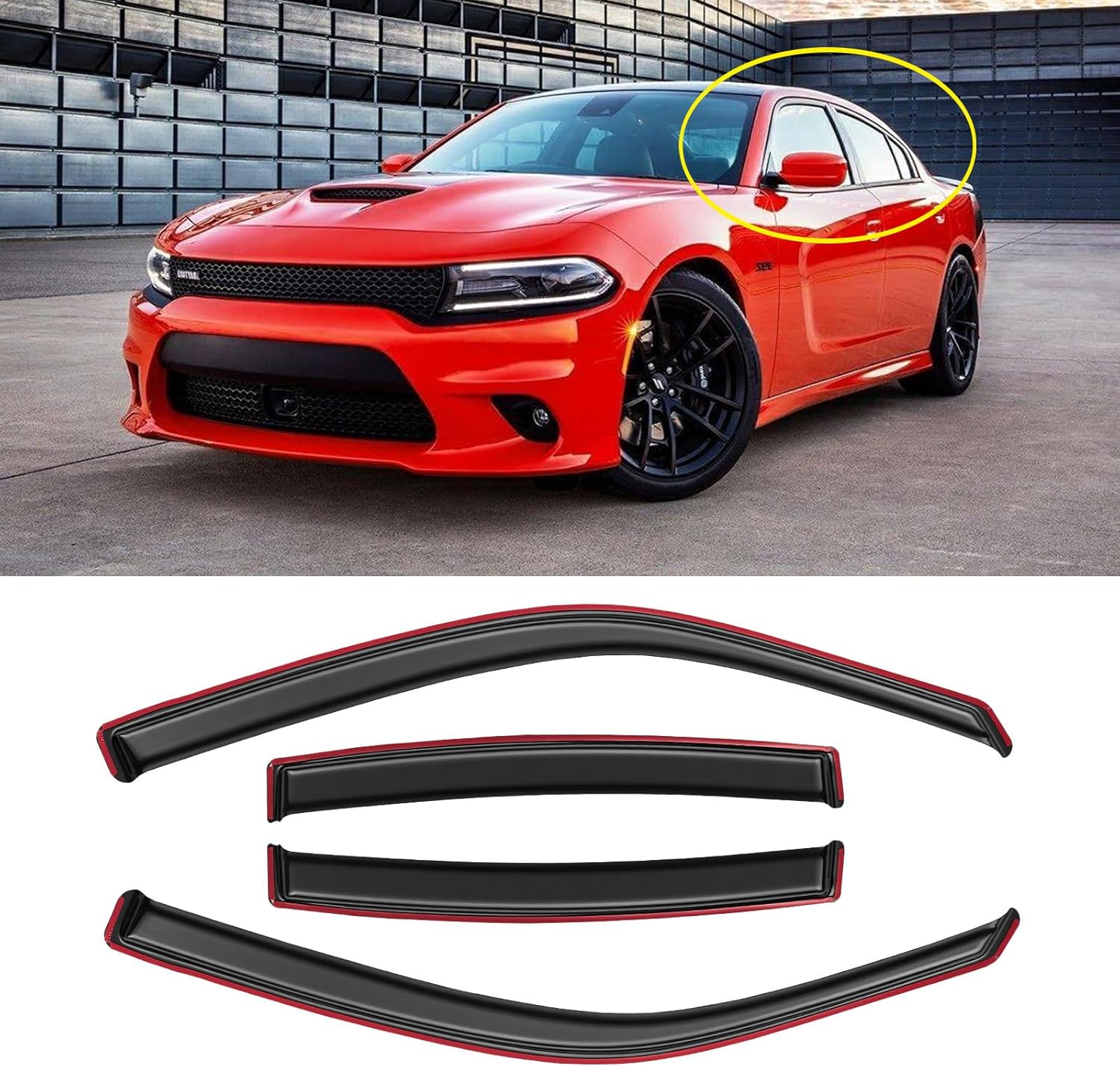 In-Channel Window Rain Guards for 2011-2023 Dodge Charger