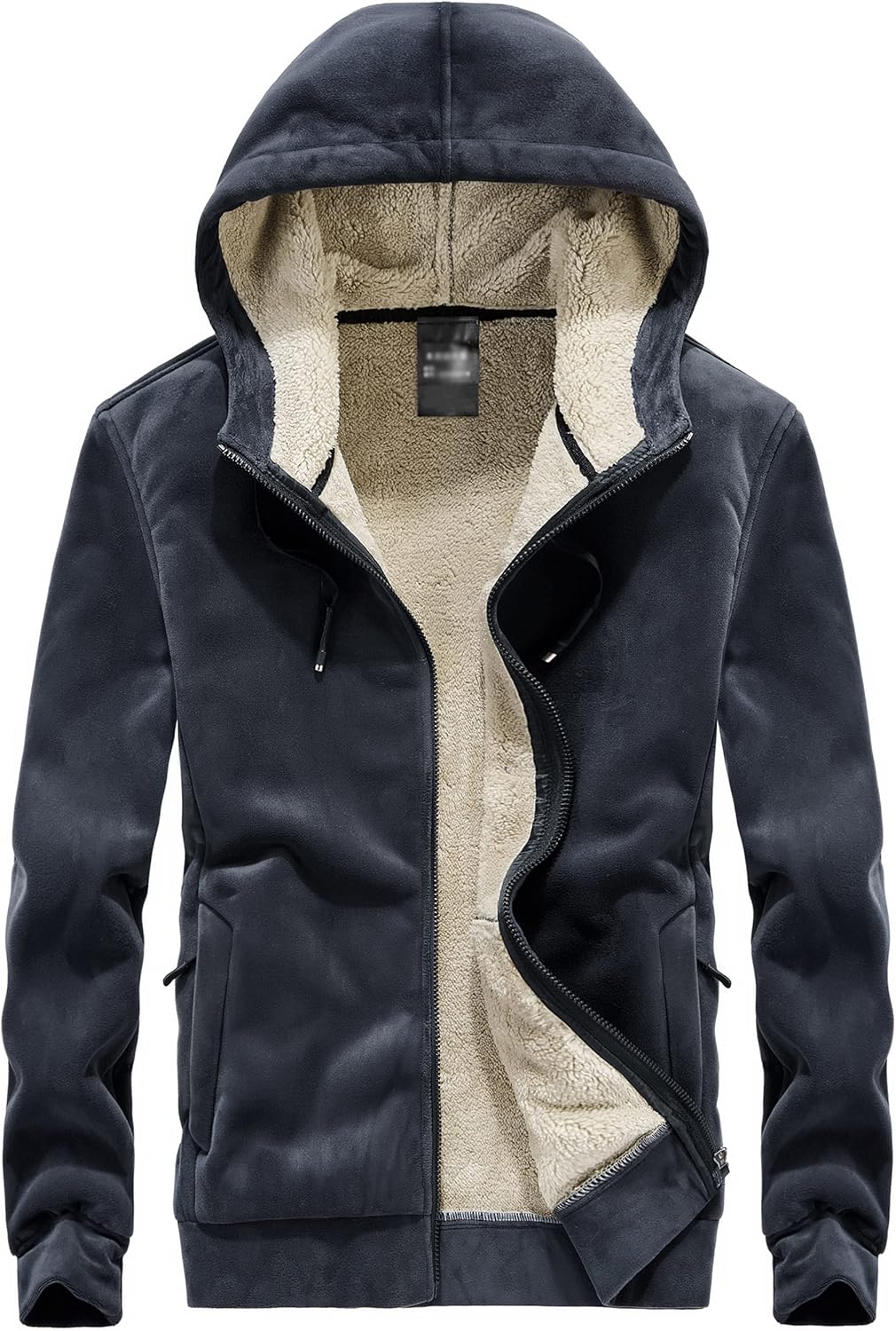 Flygo Sherpa Hoodies for Men - Heavyweight Winter Sweatshirt