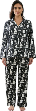 Womens Silk Satin Pajamas Set Button Down 2 Piece Pjs (Style GV3P)