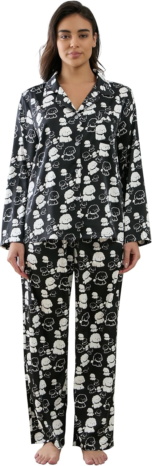 Womens Silk Satin Pajamas Set for Comfortable Sleepwear
