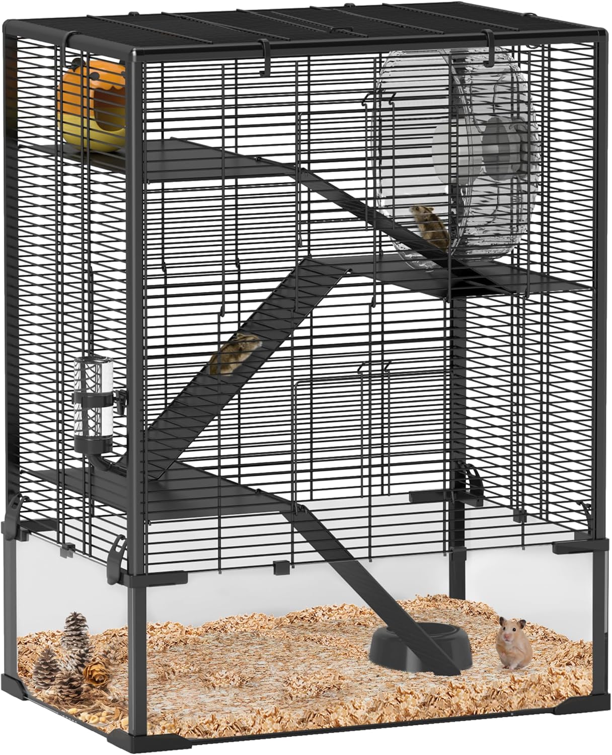PawHut Large Hamster Cage with Deep Glass Bottom for Pets