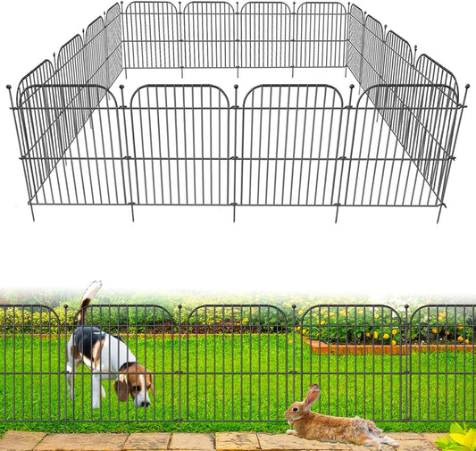 5 Panels No Dig Decorative Garden Fence for Yard and Pets