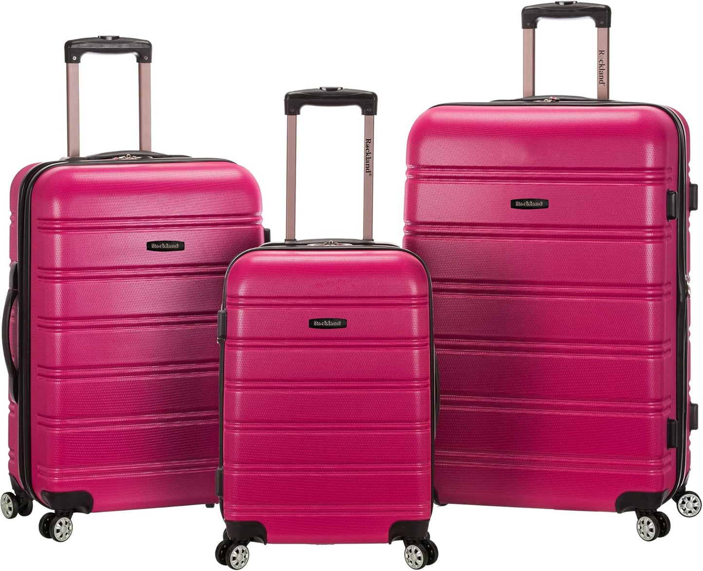 Rockland Melbourne Hardside Expandable Luggage Set with Wheels
