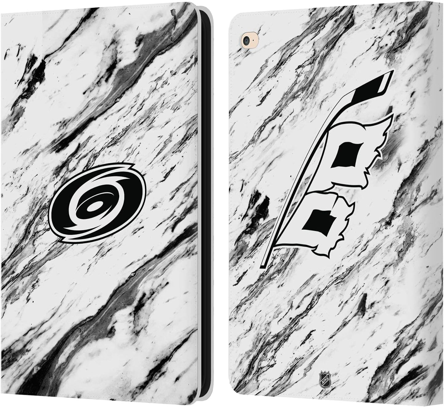 NHL Marble Carolina Hurricanes Leather Wallet Case for iPad Air 2