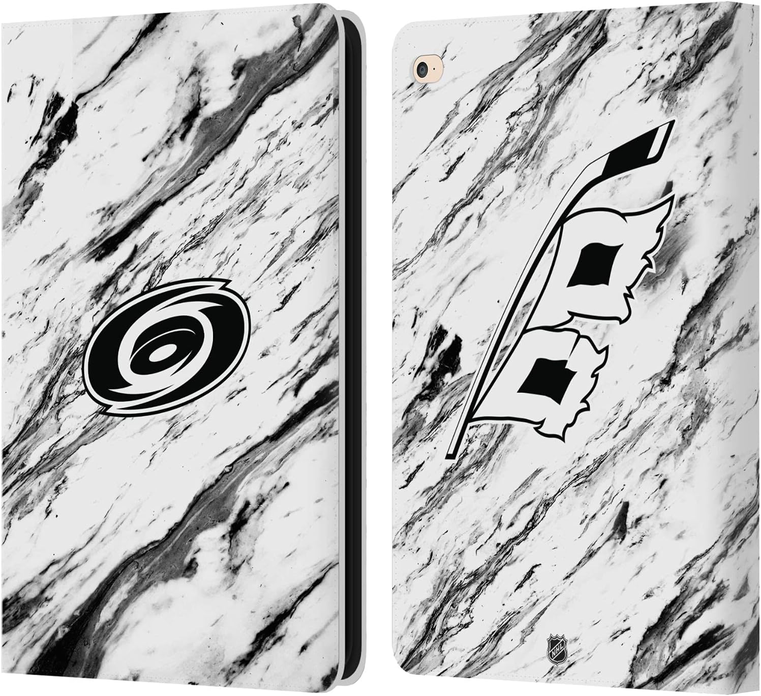 NHL Marble Carolina Hurricanes Leather Wallet Case for iPad Air 2