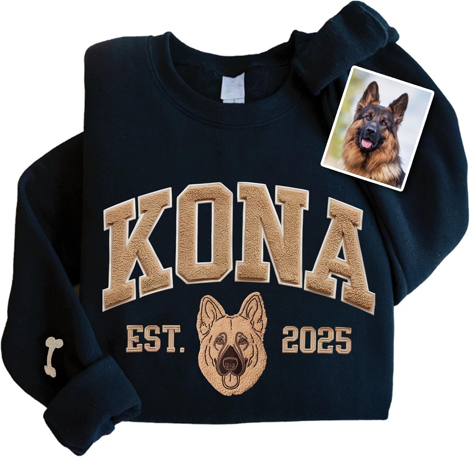 Custom Pet Embroidered Sweatshirt by NAZENTI