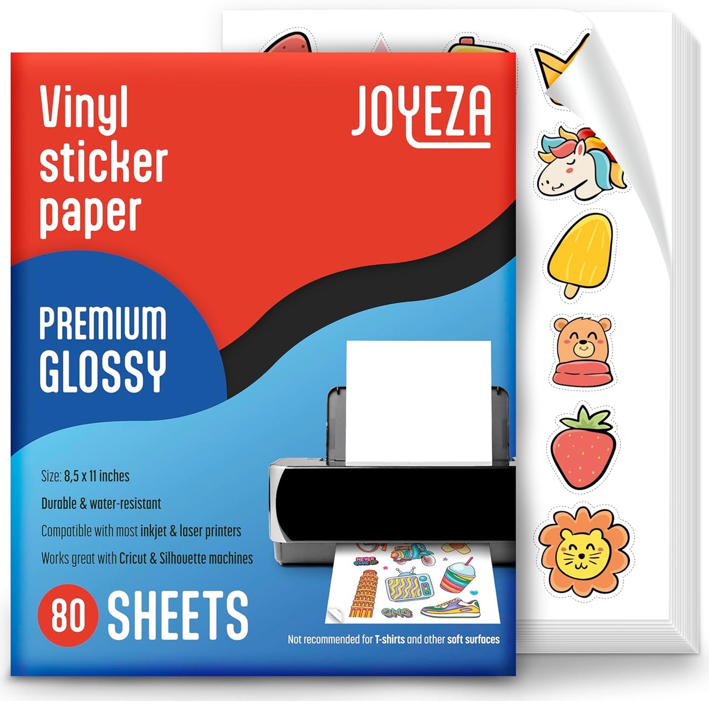 Premium Waterproof Vinyl Sticker Paper - 80 Sheets
