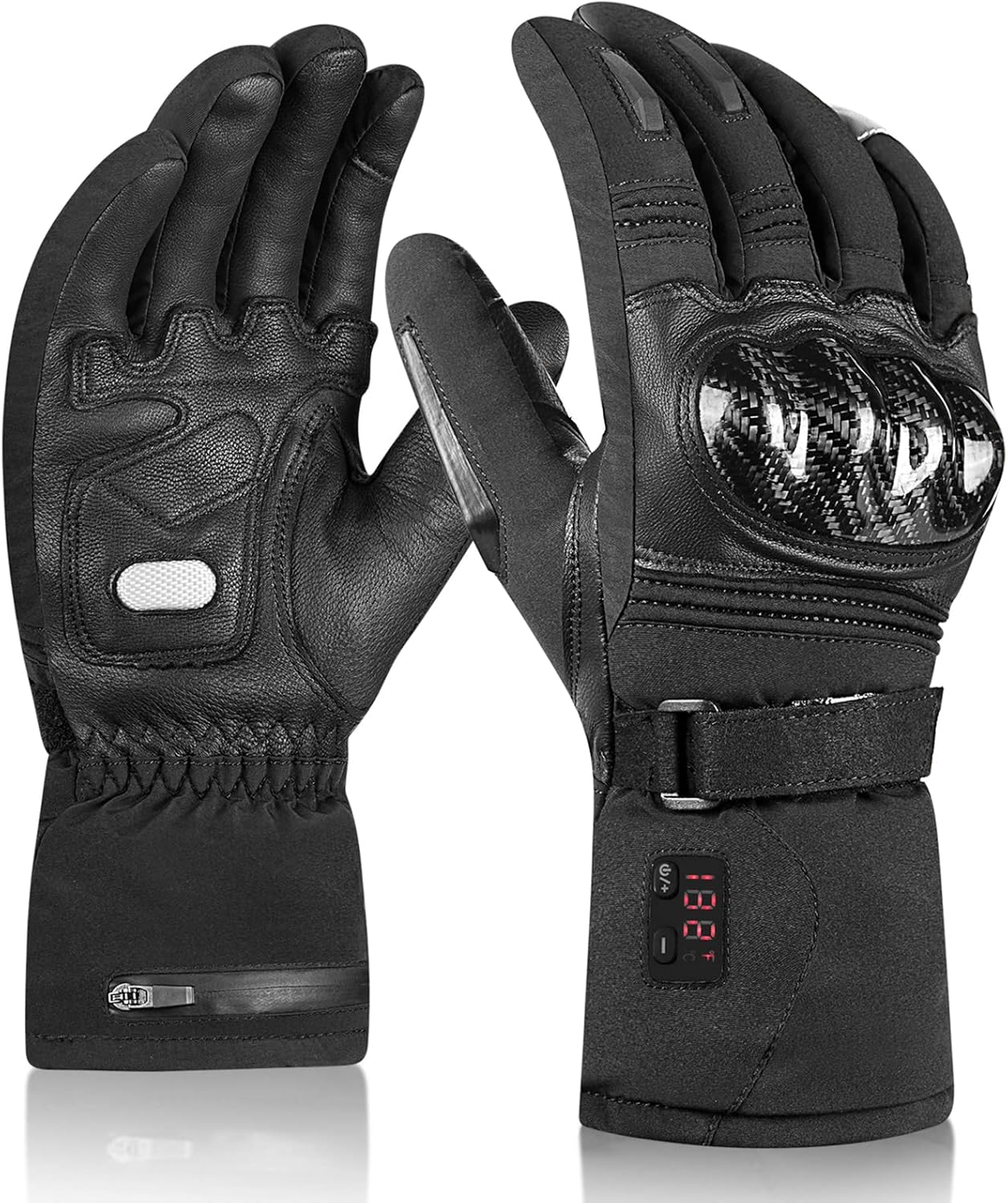 Heated Motorcycle Gloves for Men Women - Rechargeable Touchscreen