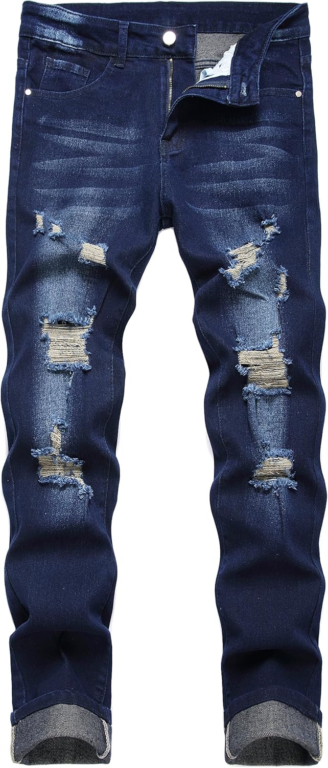 JUNBAOSS Men's Slim Fit Stretch Jeans for a Stylish Look