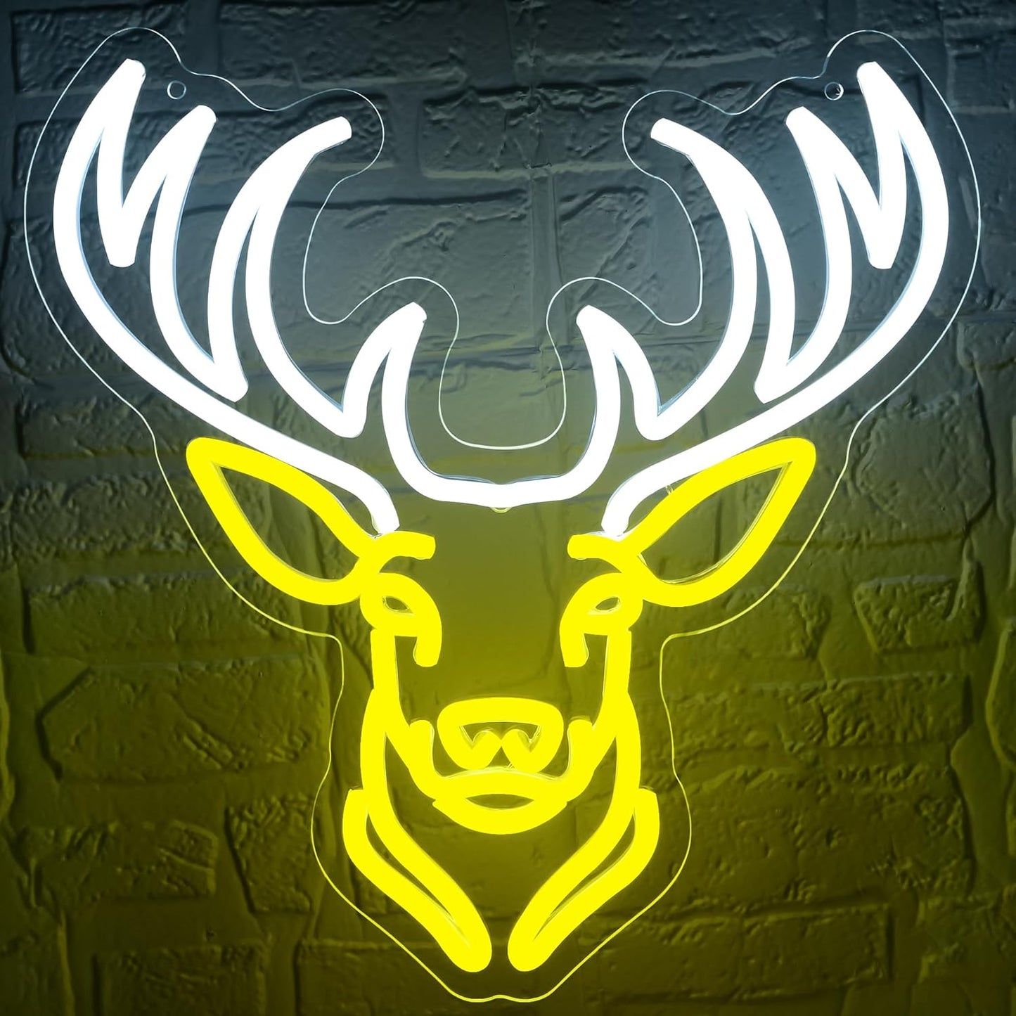 Deer Head Neon Sign for Wall Decor - Unique Dimmable LED Light