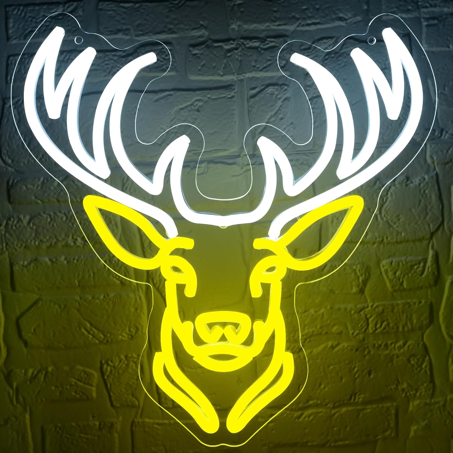 Deer Head Neon Sign for Wall Decor - Unique Dimmable LED Light