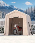 6x6 Feet Outdoor Portable Storage Shed with Ventilated Roll-Up Door