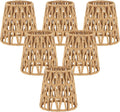 Small Lamp Shade Clip On Bulb Set of 6 for Boho Home Decor