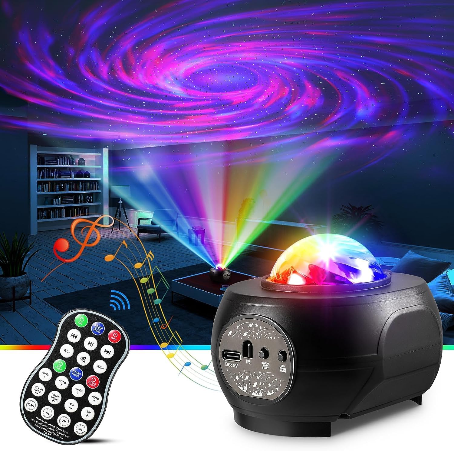 Galaxy Star Projector Disco Ball - Party Perfect!