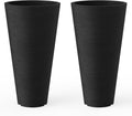 Kante Tall Round Planters Set of 2 for Versatile Indoor Outdoor Use