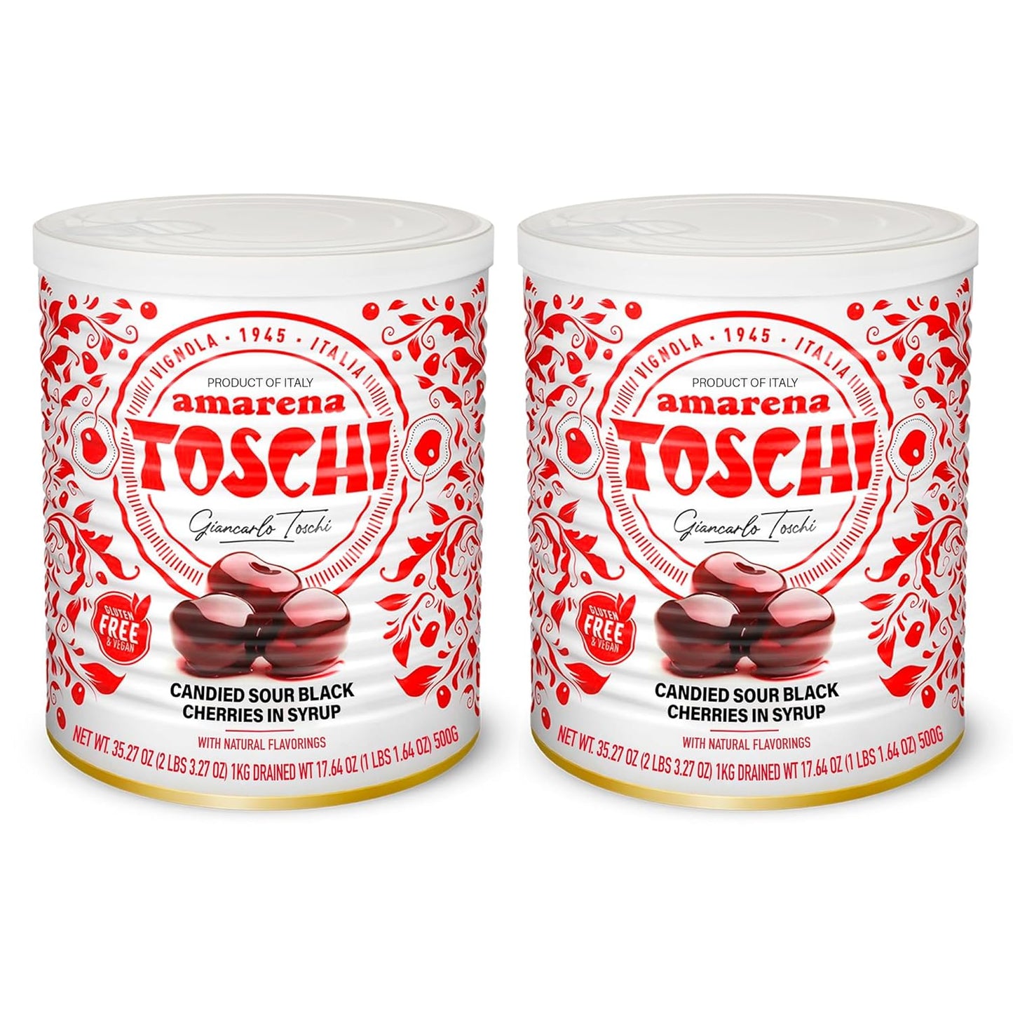 Toschi Amarena Black Cherries in Syrup - Gourmet Cocktail Treat