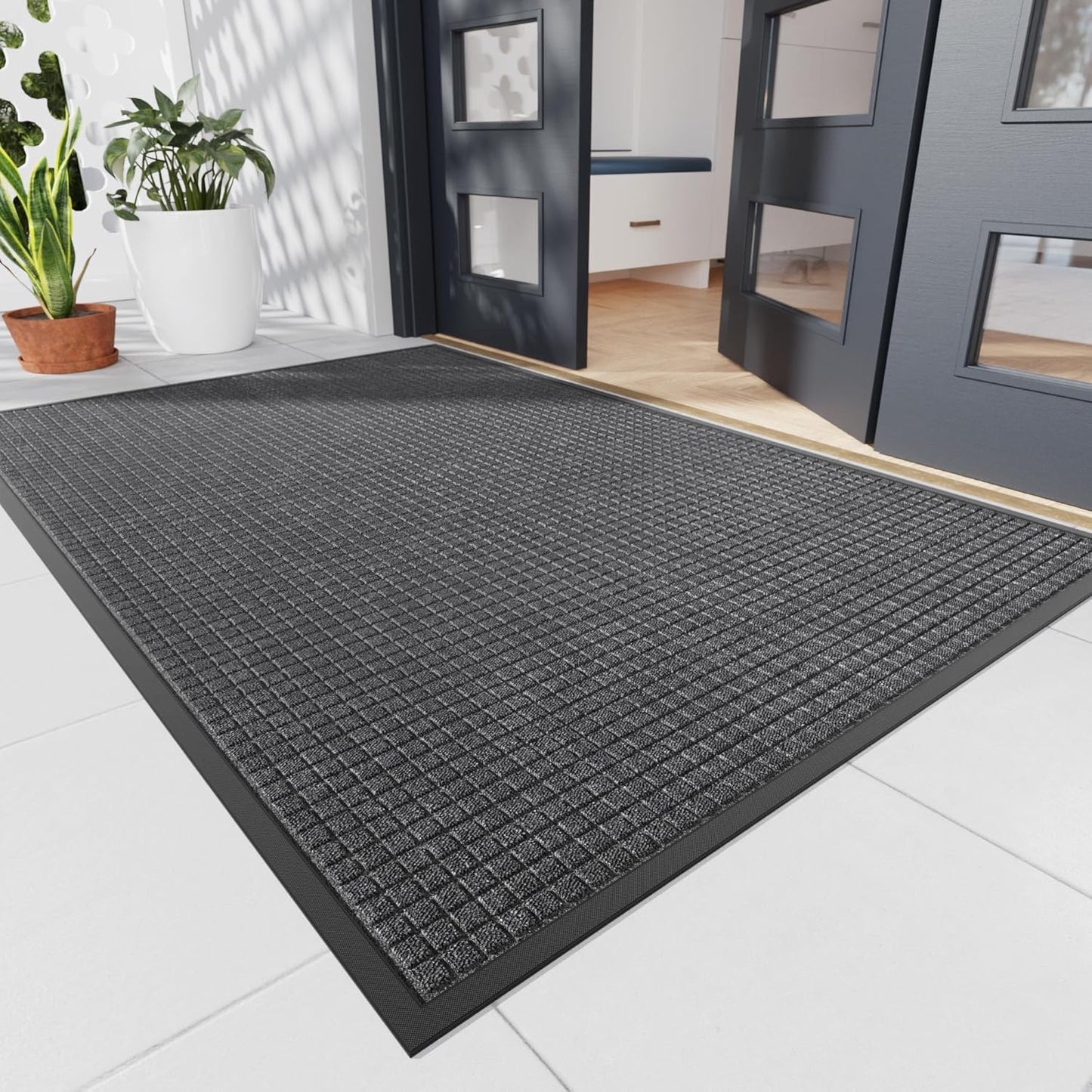 Durable Front Door Mat for High Traffic Areas, 72in x 48in