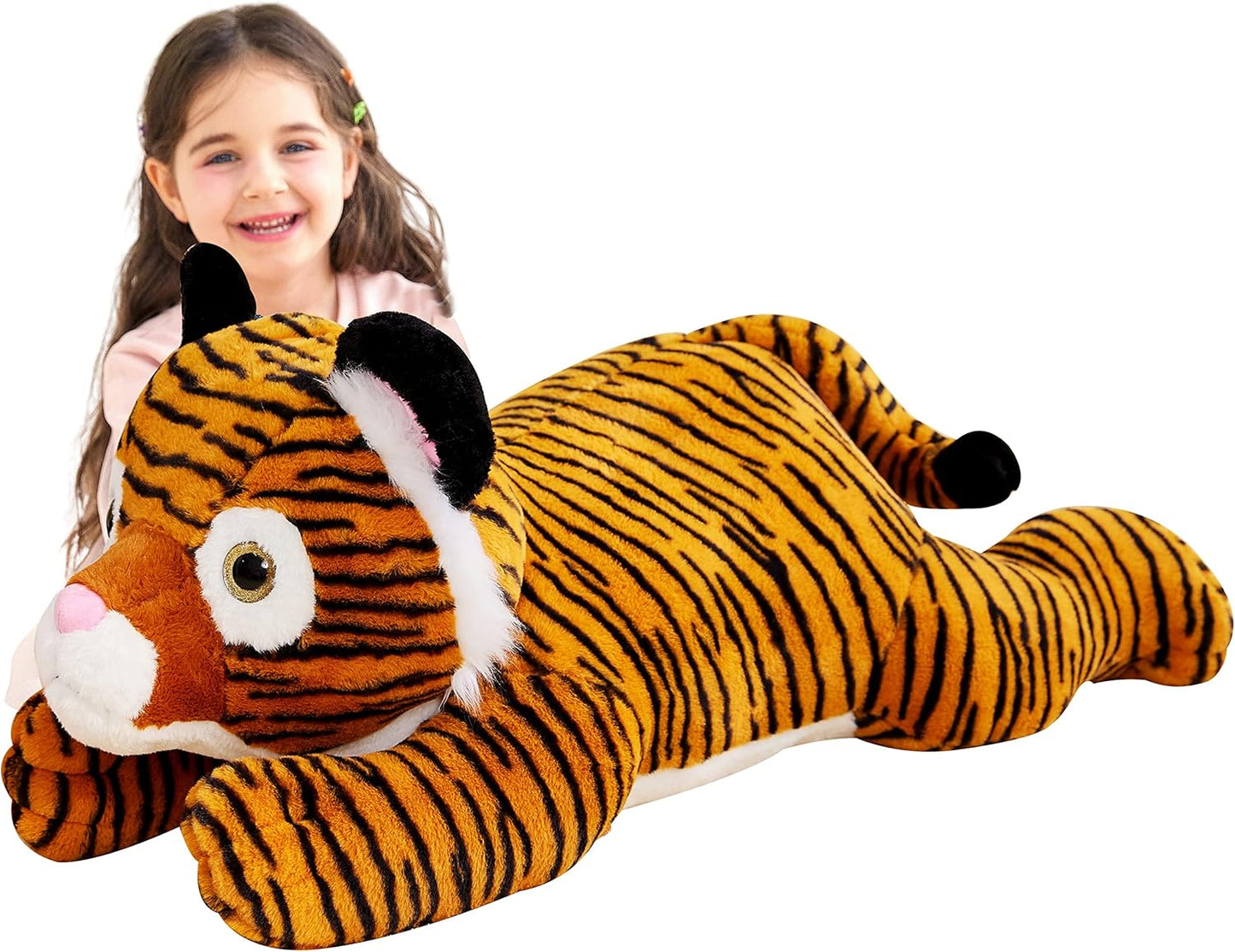 IKASA Giant Tiger Plush Toy - Jumbo 30in Soft Stuffed Animal
