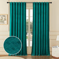 Timeper Teal Velvet Blackout Curtain - Luxury 84 Panel